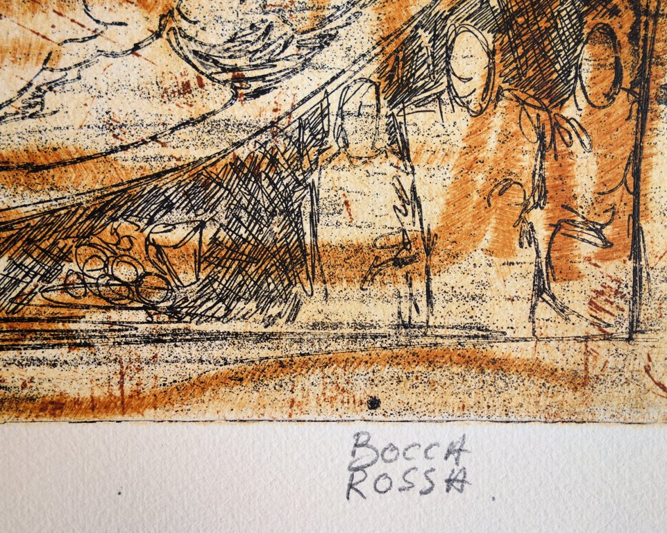 Patrick BOCCA ROSSA : Corps alanguis - Gravure originale signée