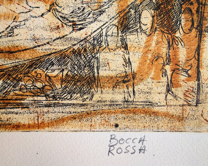 Patrick BOCCA ROSSA : Corps alanguis - Gravure originale signée