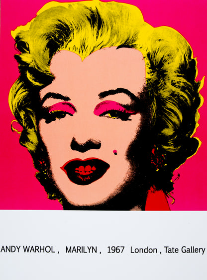 Andy WARHOL : Marilyn Monroe at Tate Gallery - Affiche en couleurs