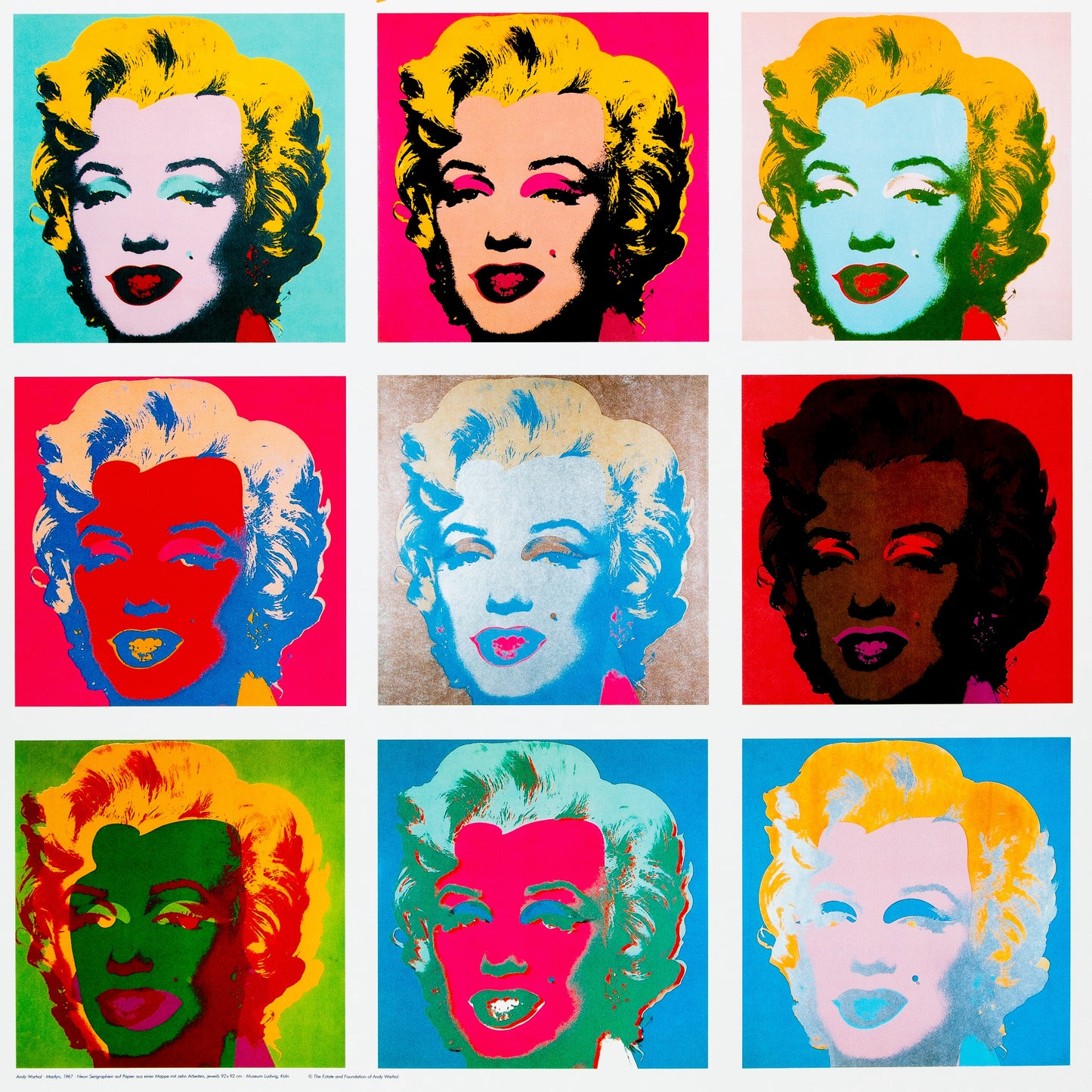Andy WARHOL : Marilyn Monroe - Affiche en couleurs