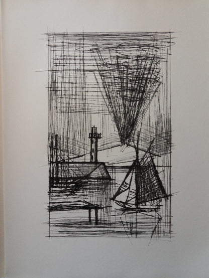 Bernard BUFFET : Le phare - Gravure originale