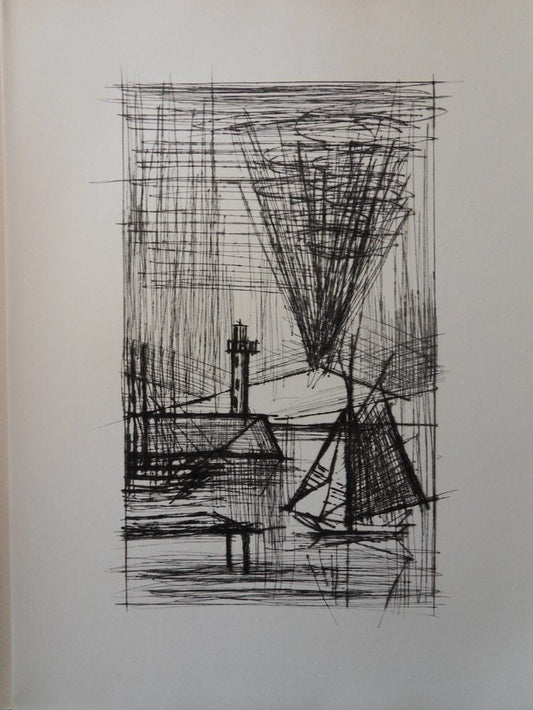 Bernard BUFFET : Le phare - Gravure originale