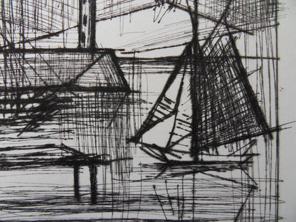 Bernard BUFFET : Le phare - Gravure originale