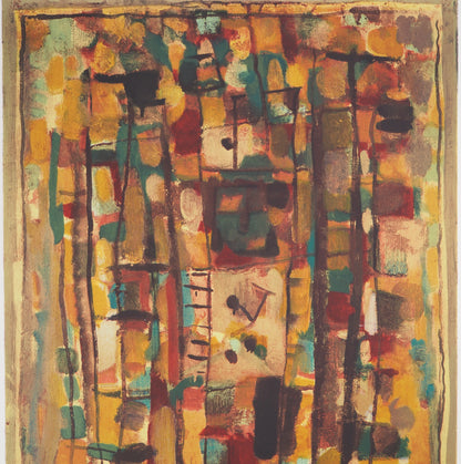 Roger BISSIERE : Composition abstraite - Lithographie signée