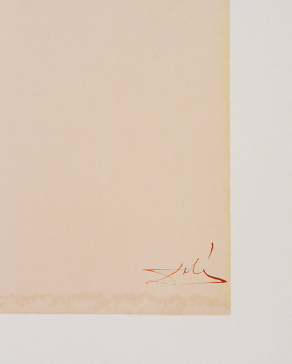 Salvador DALI : Départ pour un grand voyage - Bois gravé original signé