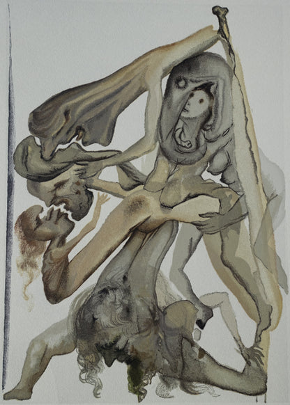 Salvador DALI : Les Limbes - Bois gravé original