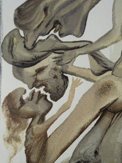 Salvador DALI : Les Limbes - Bois gravé original