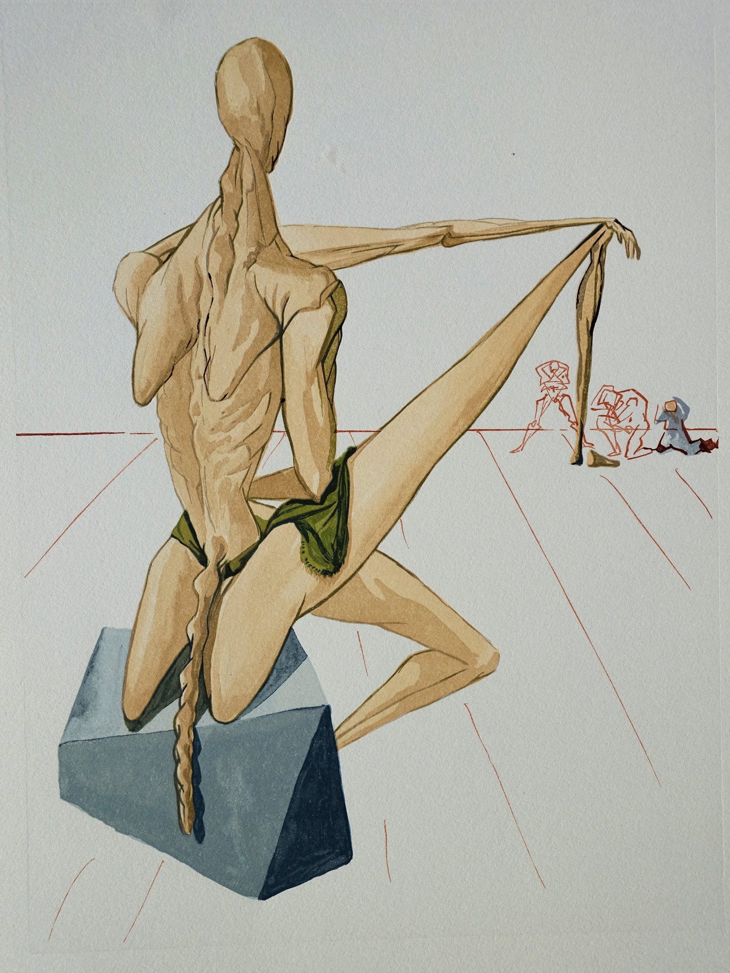 Salvador DALI : Minos - Bois gravé original