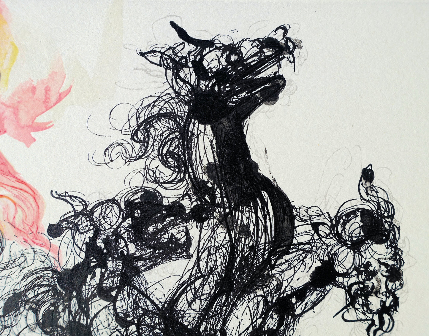 Salvador DALI : Cerbère - Bois gravé original