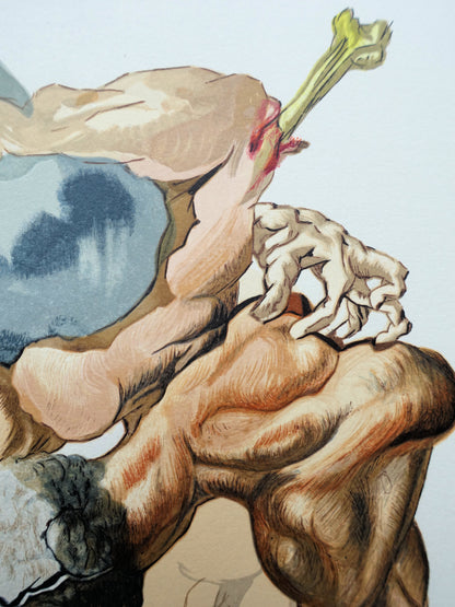 Salvador DALI : Les Avares et les Prodigues - Bois gravé original
