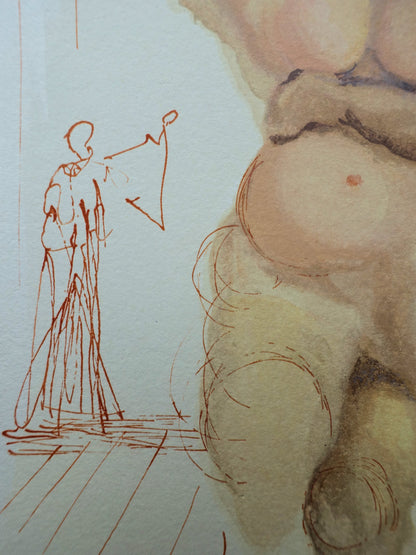 Salvador DALI : Les Irascibles - Bois gravé original