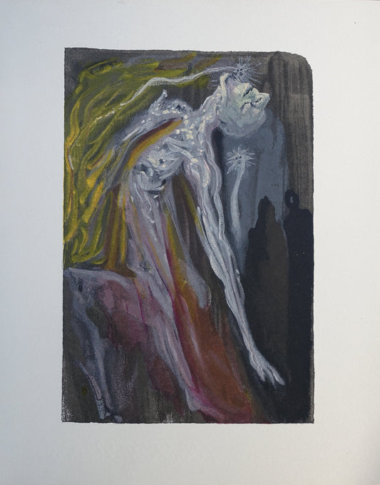 Salvador DALI : Les furies - Bois gravé original