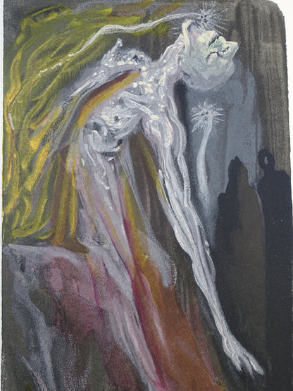 Salvador DALI : Les furies - Bois gravé original