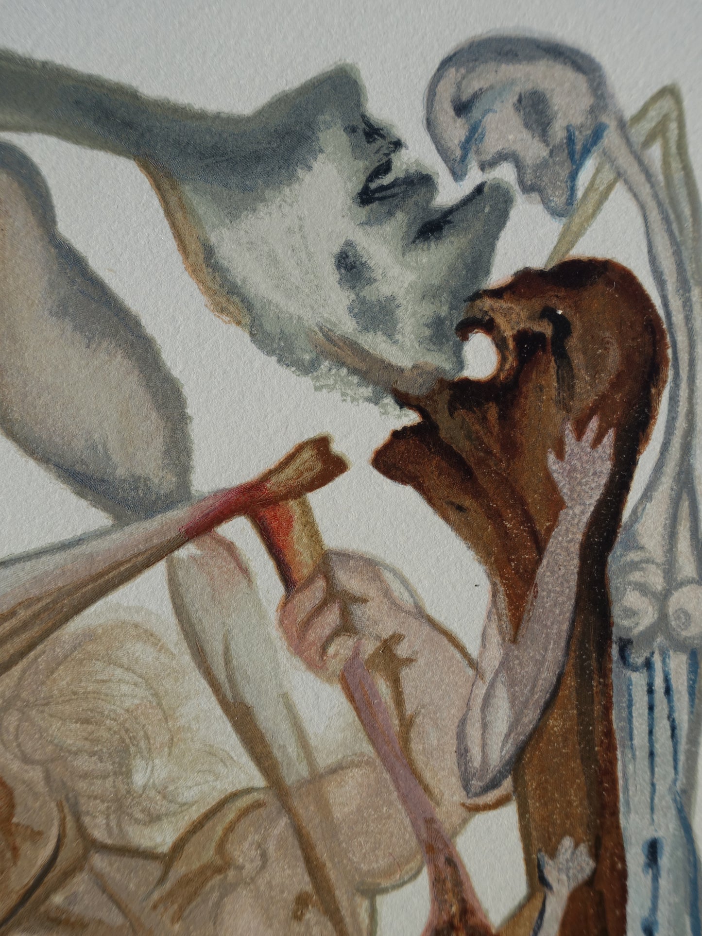 Salvador DALI : Au bord du septième cercle - Bois gravé original