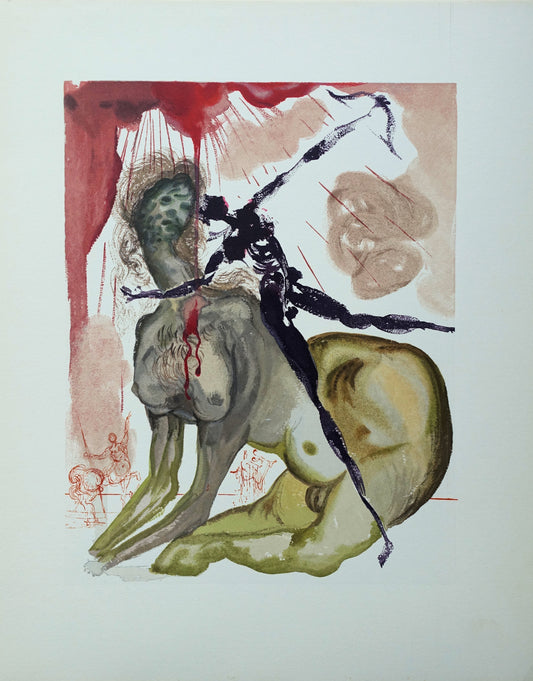 Salvador DALI : Le Minotaure - Bois gravé original