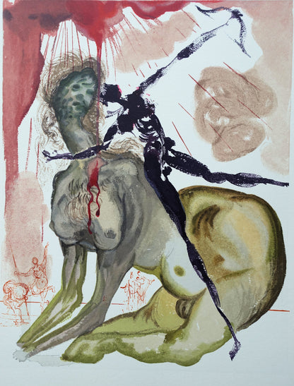 Salvador DALI : Le Minotaure - Bois gravé original