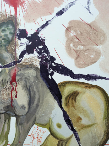 Salvador DALI : Le Minotaure - Bois gravé original