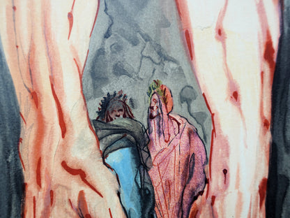 Salvador DALI : La montée de Géryon - Bois gravé original
