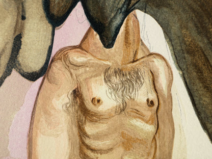 Salvador DALI : Les prévaricateurs - Bois gravé original