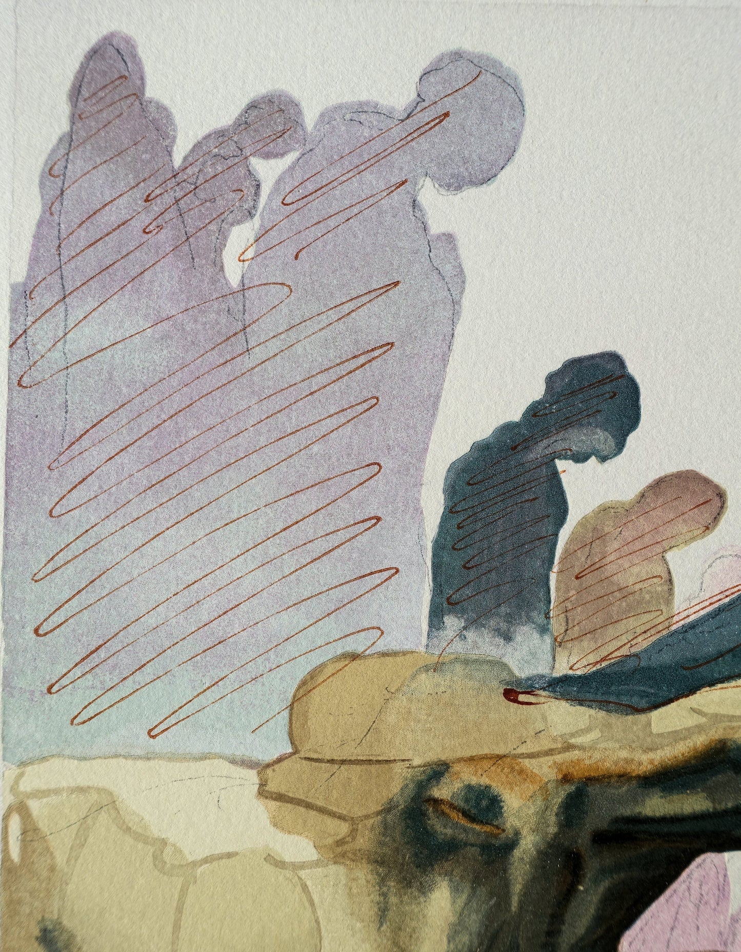 Salvador DALI : Les prévaricateurs - Bois gravé original