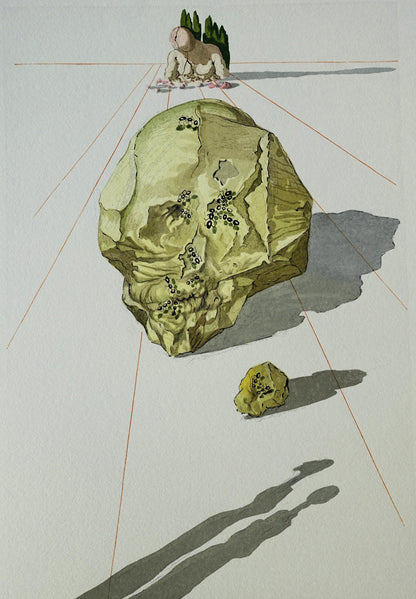 Salvador DALI : Le supplice des hypocrites - Bois gravé original