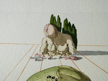 Salvador DALI : Le supplice des hypocrites - Bois gravé original