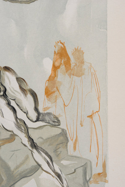Salvador DALI : Les Voleurs - Bois gravé original