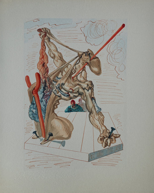 Salvador DALI : Les falsificateurs - Bois gravé original