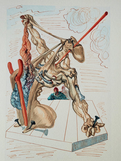 Salvador DALI : Les falsificateurs - Bois gravé original