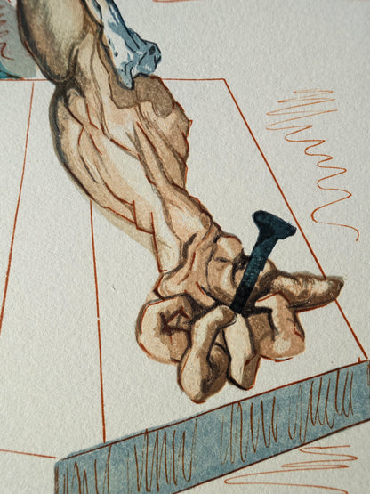 Salvador DALI : Les falsificateurs - Bois gravé original
