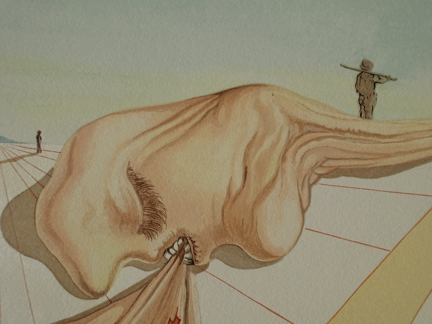 Salvador DALI : Les hommes qui s'entre dévorent - Bois gravé original