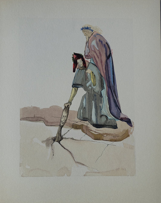 Salvador DALI : Les traitres envers leur patrie - Bois gravé original
