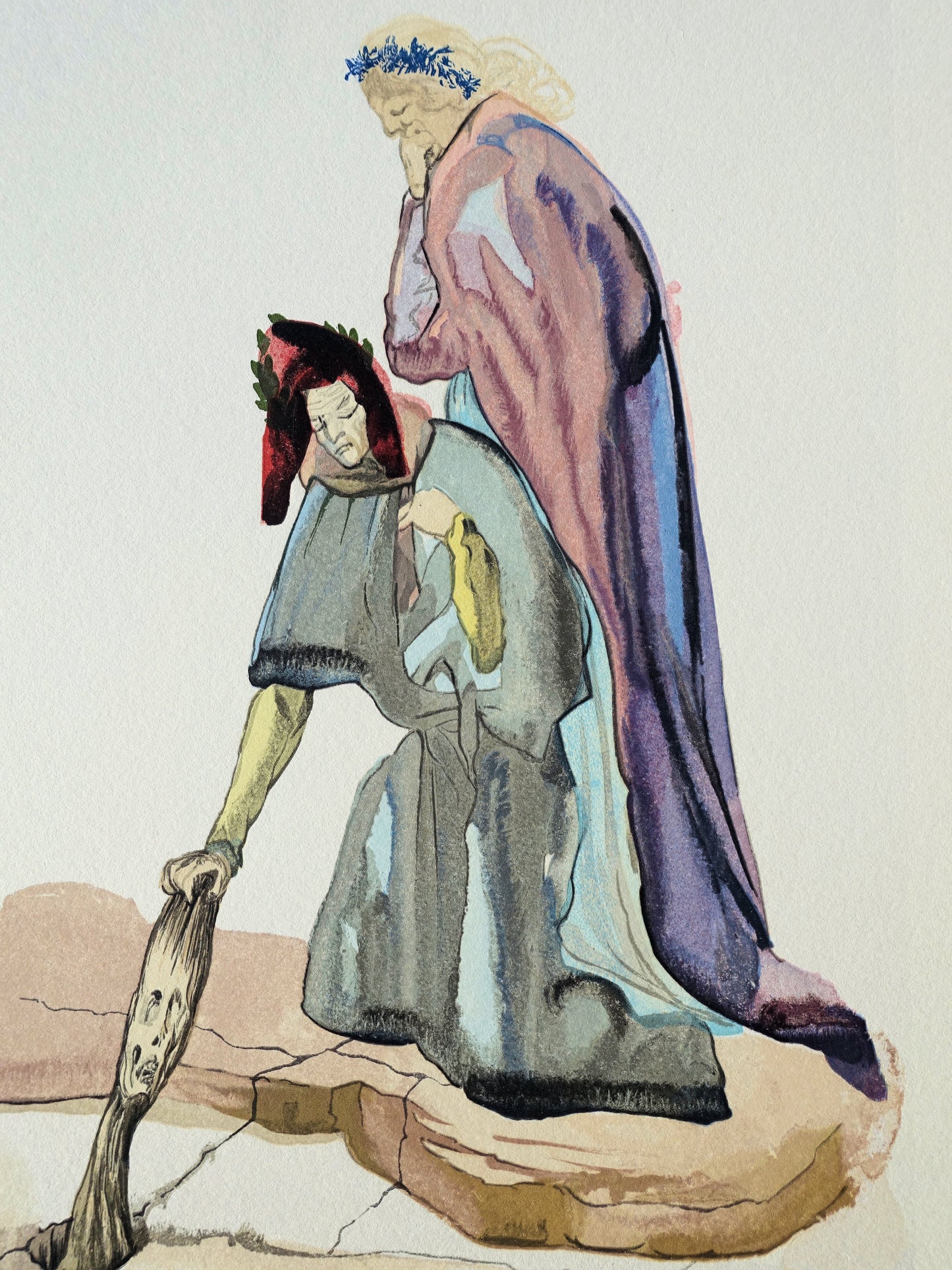 Salvador DALI : Les traitres envers leur patrie - Bois gravé original
