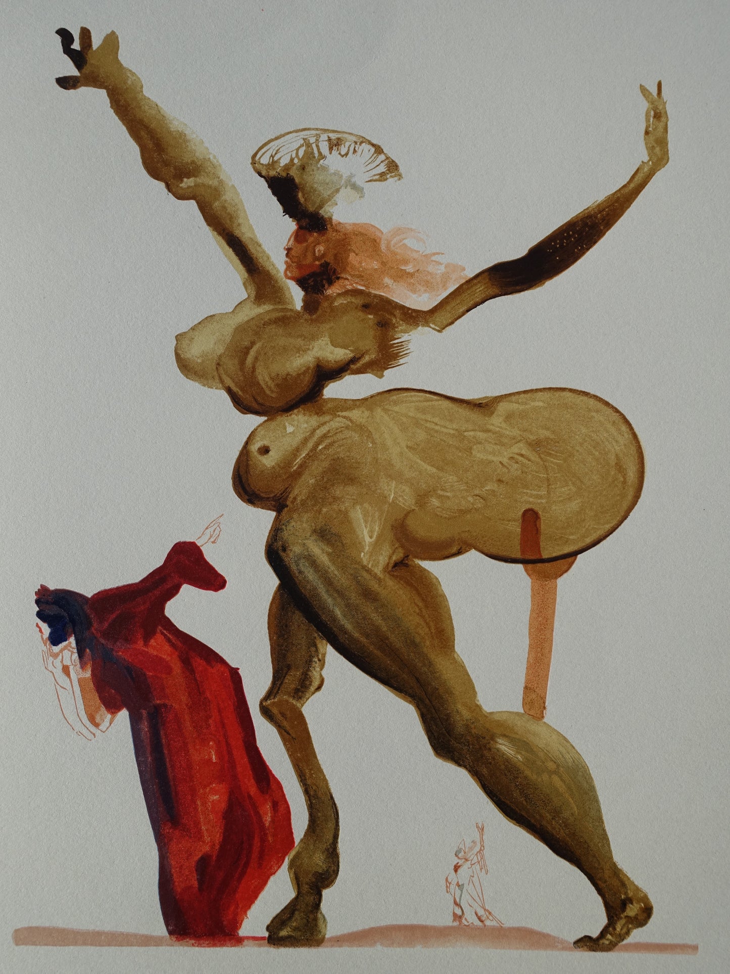 Salvador DALI : Les traitres envers leurs hôtes - Bois gravé original