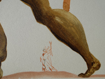 Salvador DALI : Les traitres envers leurs hôtes - Bois gravé original