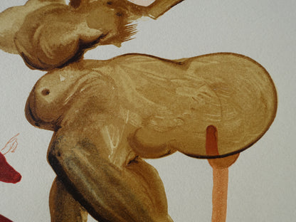 Salvador DALI : Les traitres envers leurs hôtes - Bois gravé original