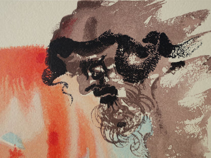 Salvador DALI : Les Indolents - Bois gravé original