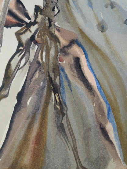 Salvador DALI : Les Négligents - Bois gravé original