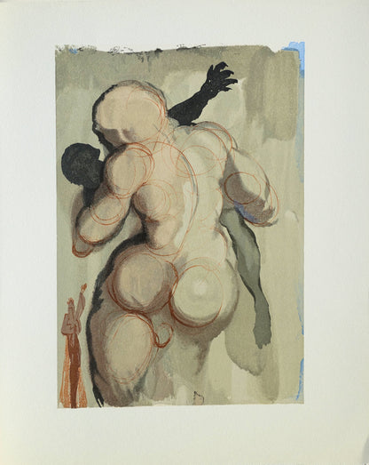 Salvador DALI : Les Négligents frappés de mort violente - Bois gravé original