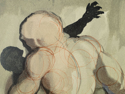 Salvador DALI : Les Négligents frappés de mort violente - Bois gravé original