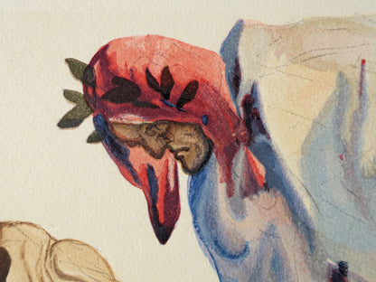 Salvador DALI : Les princes de la vallée fleurie - Bois gravé original