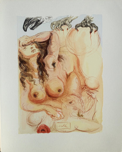 Salvador DALI : Le songe - Bois gravé original