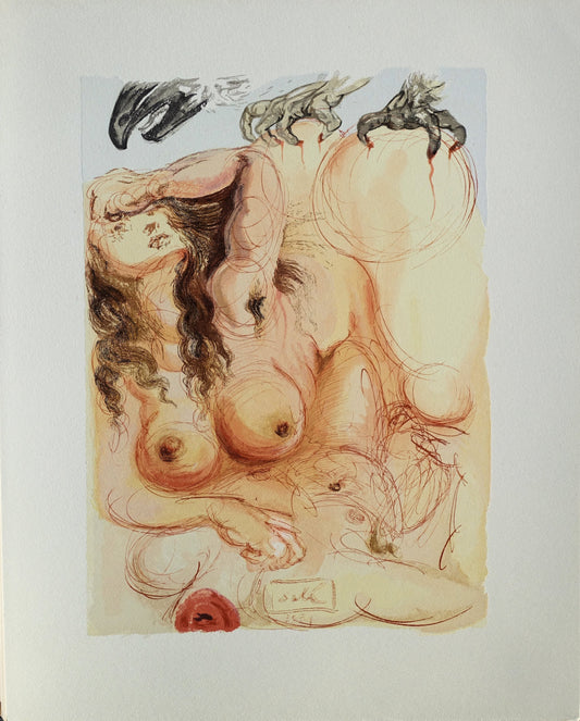 Salvador DALI : Le songe - Bois gravé original