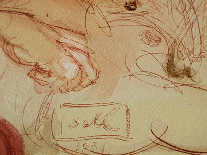 Salvador DALI : Le songe - Bois gravé original