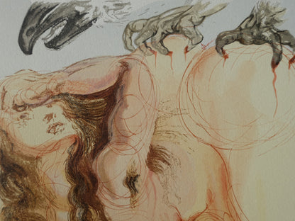 Salvador DALI : Le songe - Bois gravé original