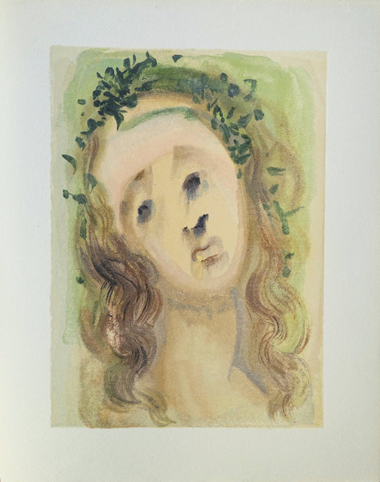 Salvador DALI : La Vierge de l'Annonciation - Bois gravé original