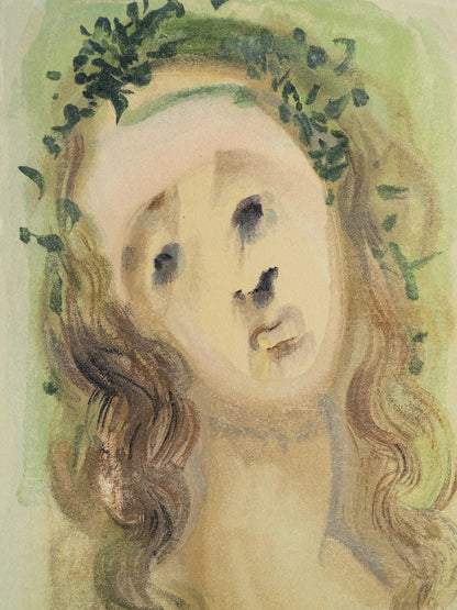 Salvador DALI : La Vierge de l'Annonciation - Bois gravé original
