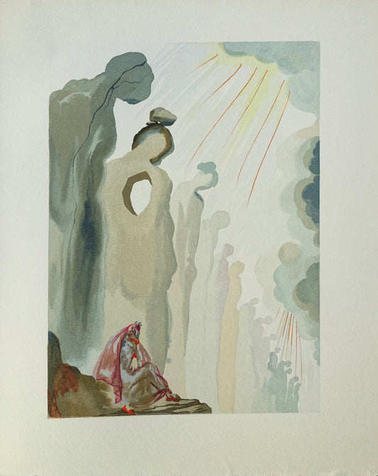 Salvador DALI : La seconde corniche - Bois gravé original