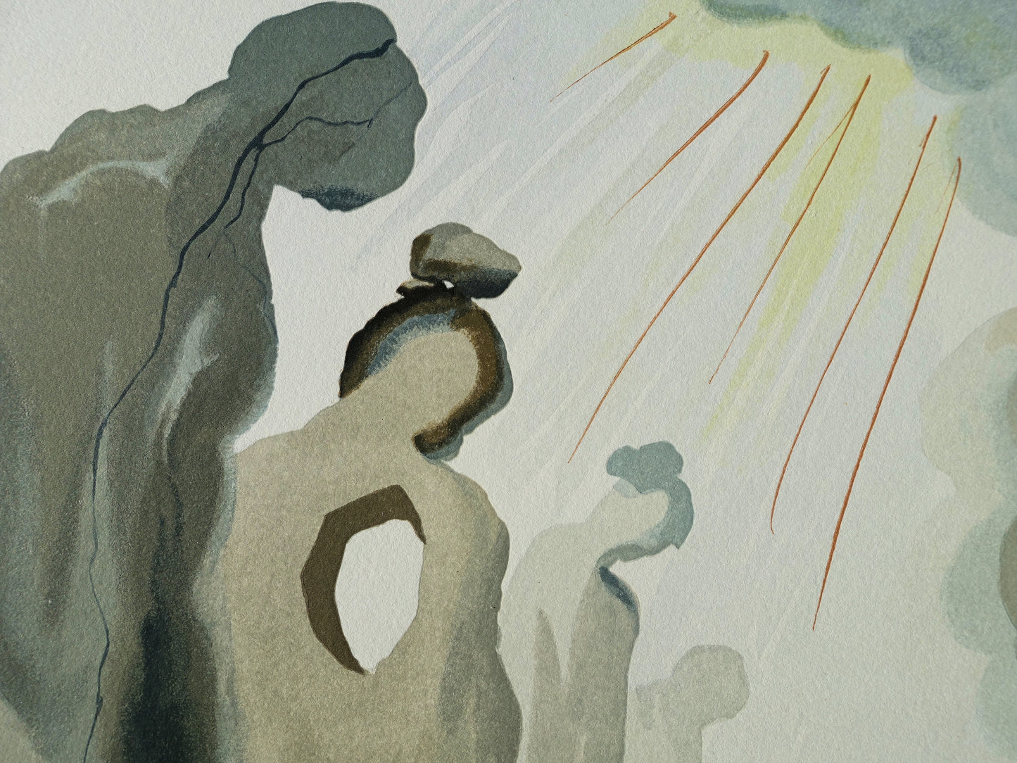 Salvador DALI : La seconde corniche - Bois gravé original