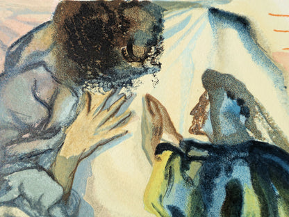 Salvador DALI : Les Aveugles envieux - Bois gravé original
